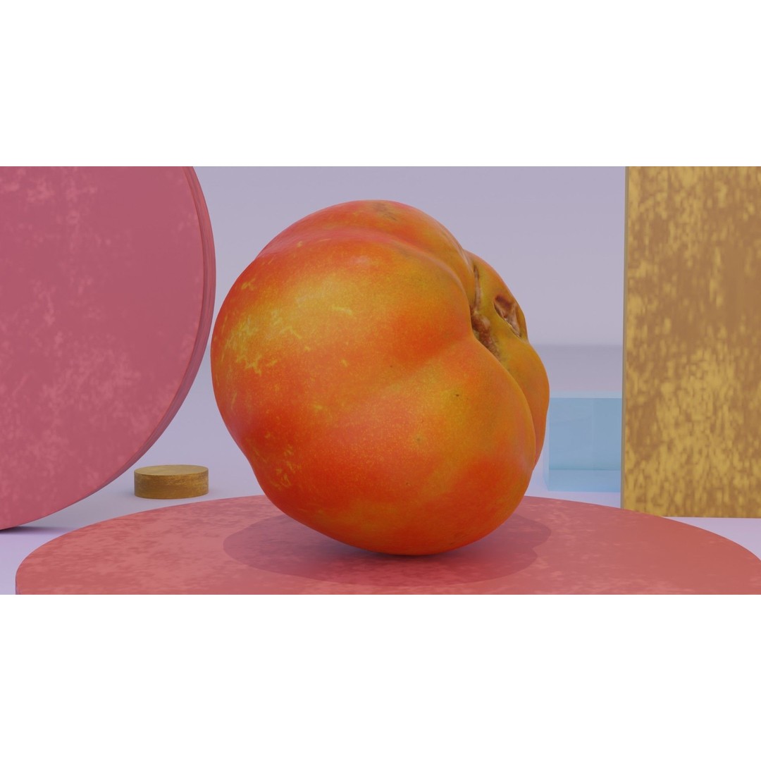 Tomato 3D Model – High Poly Photorealistic Asset for Rendering - View 5
