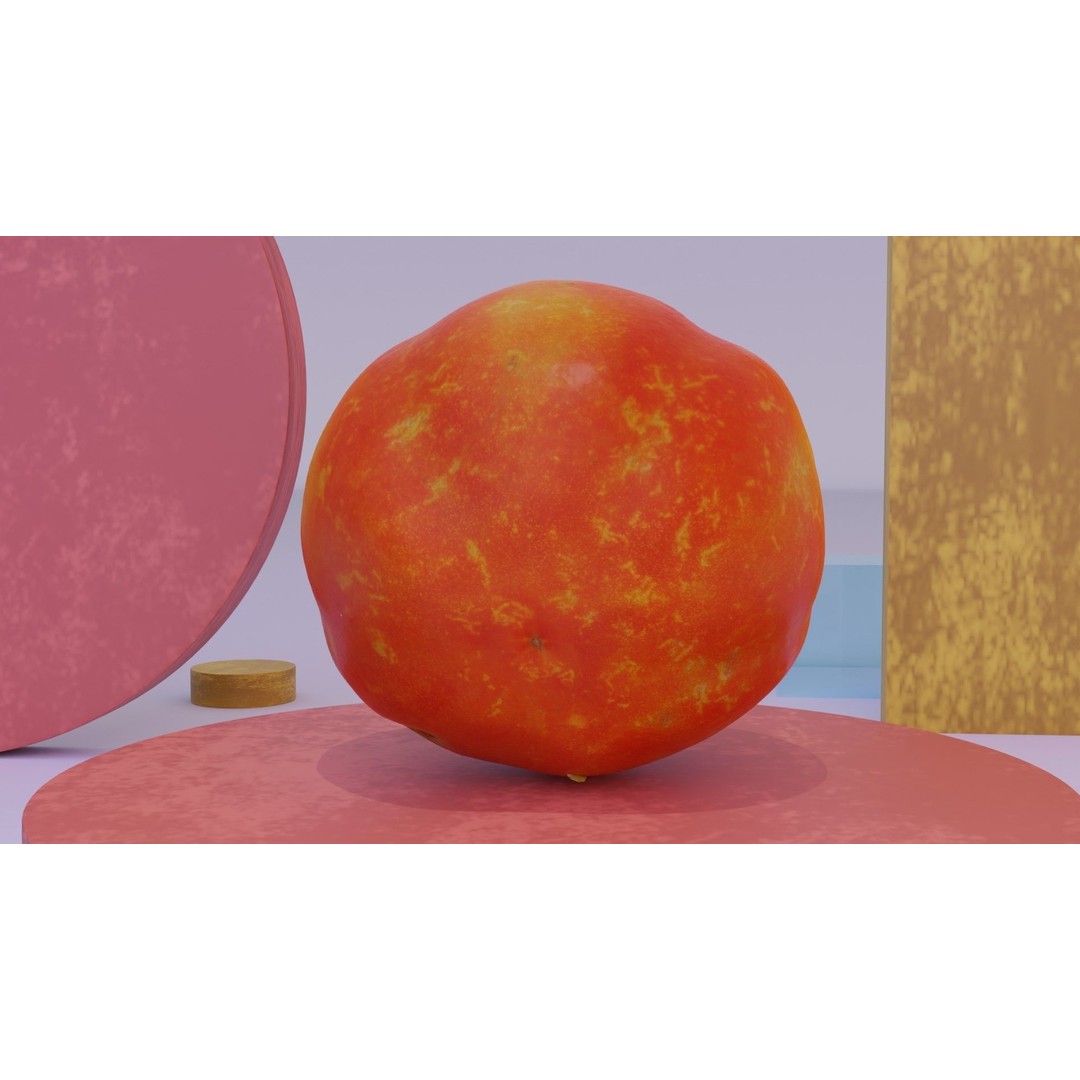 Tomato 3D Model – High Poly Photorealistic Asset for Rendering - View 8