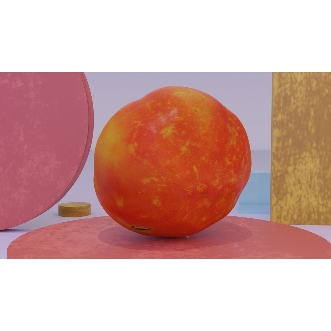 Tomato 3D Model – High Poly Photorealistic Asset for Rendering - View 9