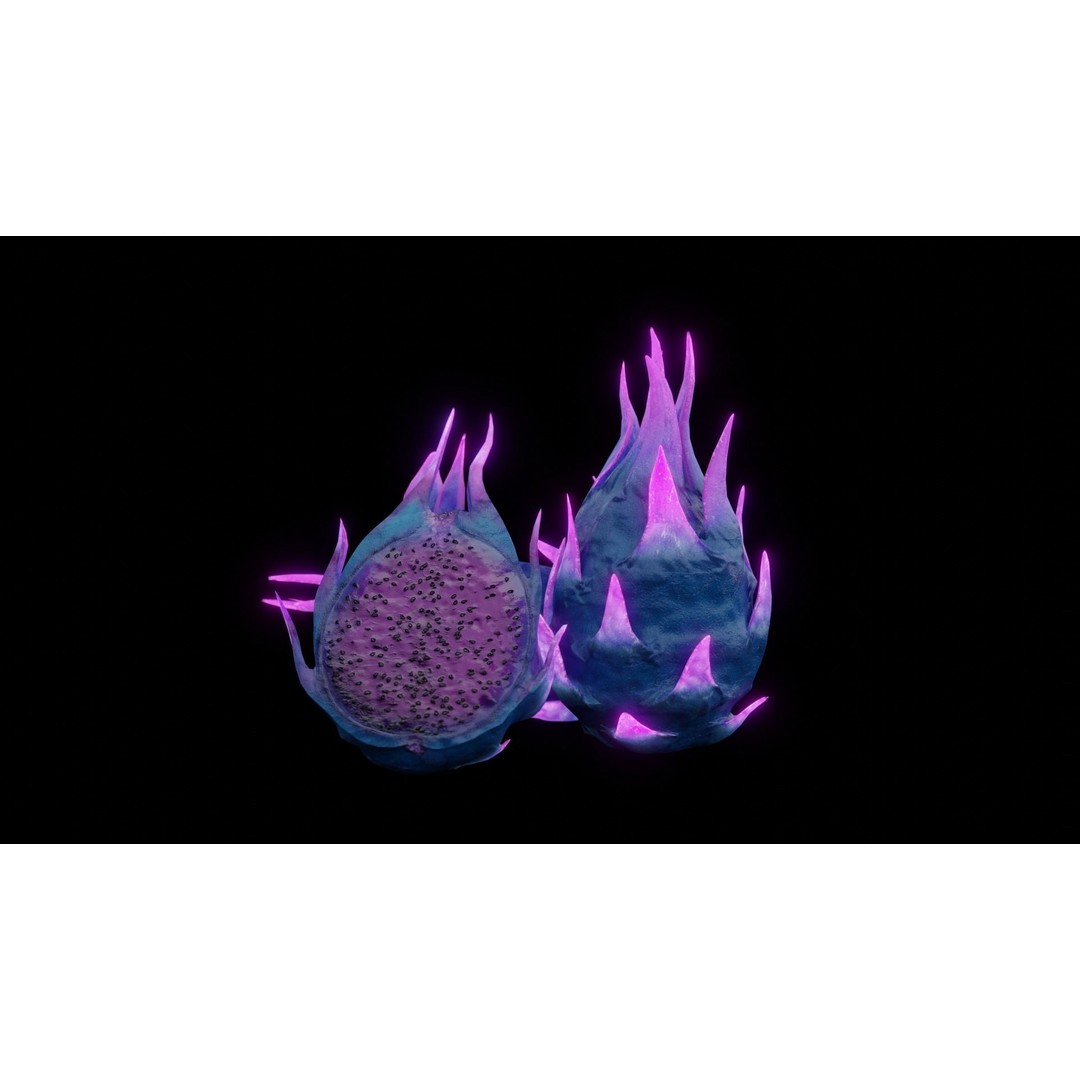 Alien Fruit 3D Model – Low Poly Game Asset, FBX & PBR Textures - View 5