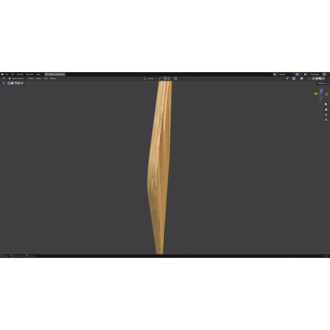 Chopping Board 3D Model – Low Poly PBR Kitchen Asset, FBX/OBJ - View 14