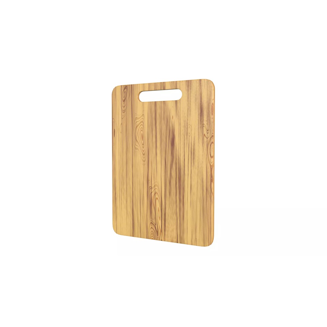 Chopping Board 3D Model – Low Poly PBR Kitchen Asset, FBX/OBJ - View 2