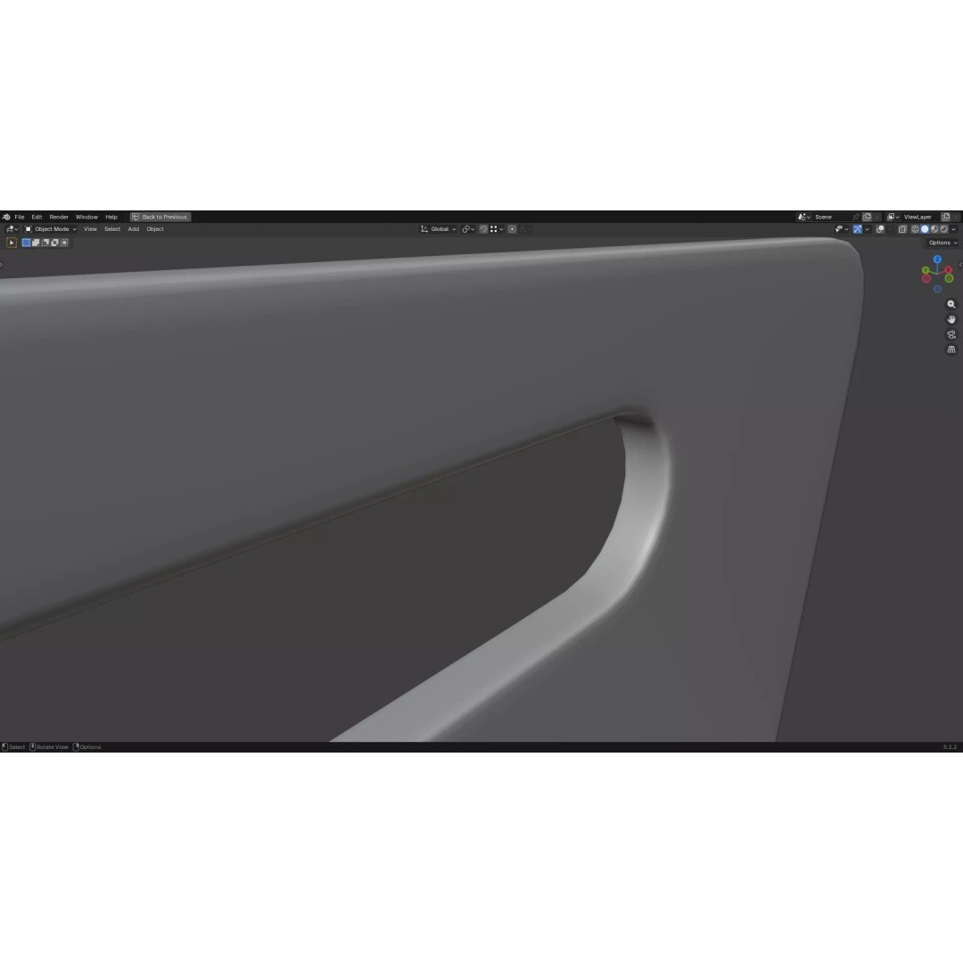 Chopping Board 3D Model – Low Poly PBR Kitchen Asset, FBX/OBJ - View 25