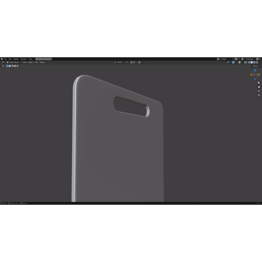 Chopping Board 3D Model – Low Poly PBR Kitchen Asset, FBX/OBJ - View 26