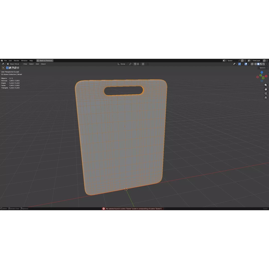 Chopping Board 3D Model – Low Poly PBR Kitchen Asset, FBX/OBJ - View 28