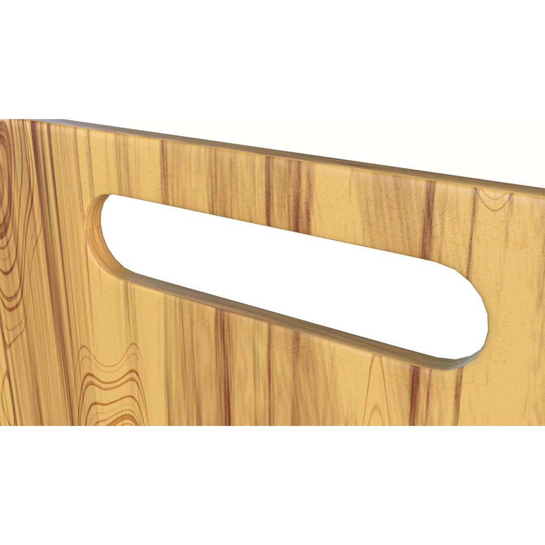 Chopping Board 3D Model – Low Poly PBR Kitchen Asset, FBX/OBJ - View 3