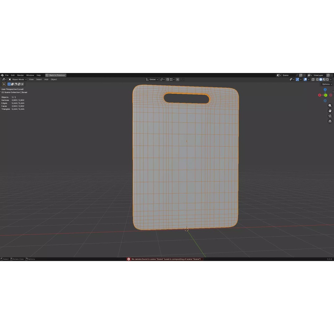 Chopping Board 3D Model – Low Poly PBR Kitchen Asset, FBX/OBJ - View 30