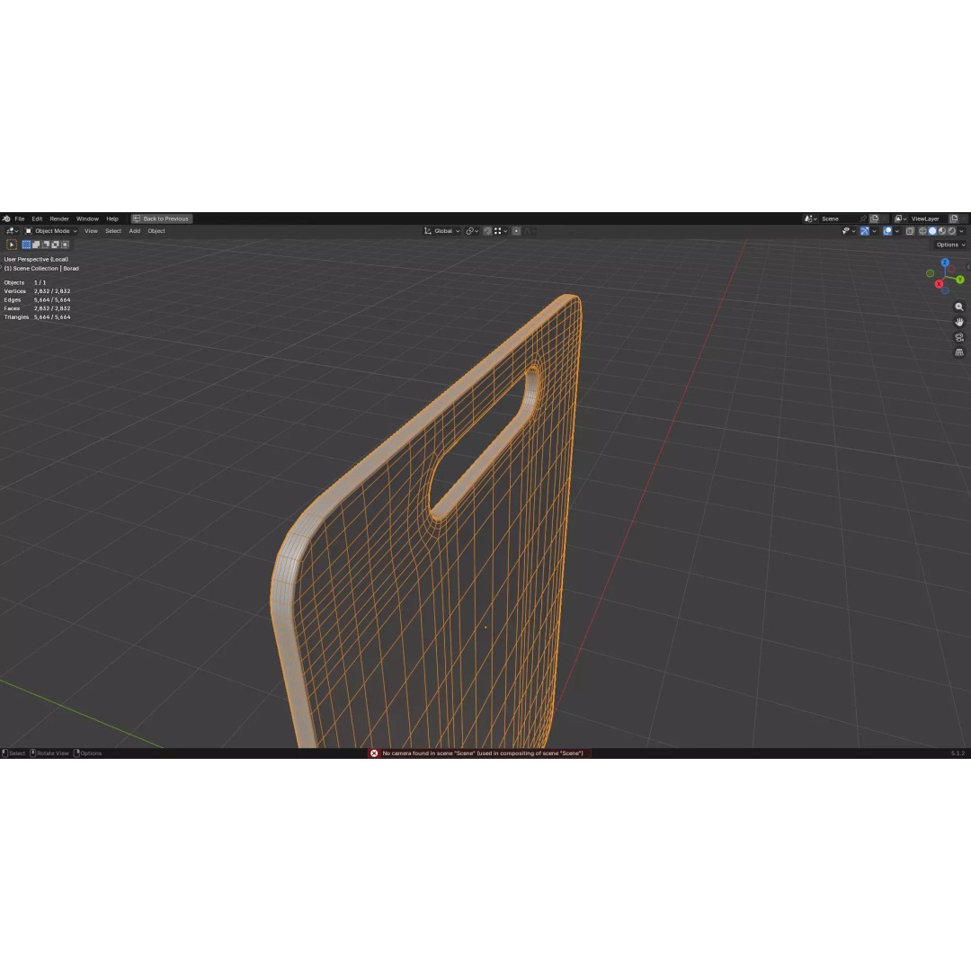 Chopping Board 3D Model – Low Poly PBR Kitchen Asset, FBX/OBJ - View 32