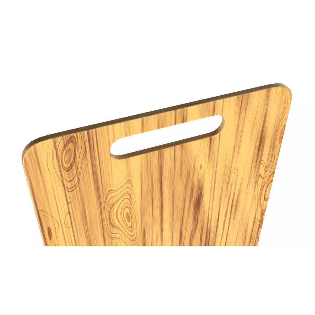 Chopping Board 3D Model – Low Poly PBR Kitchen Asset, FBX/OBJ - View 6