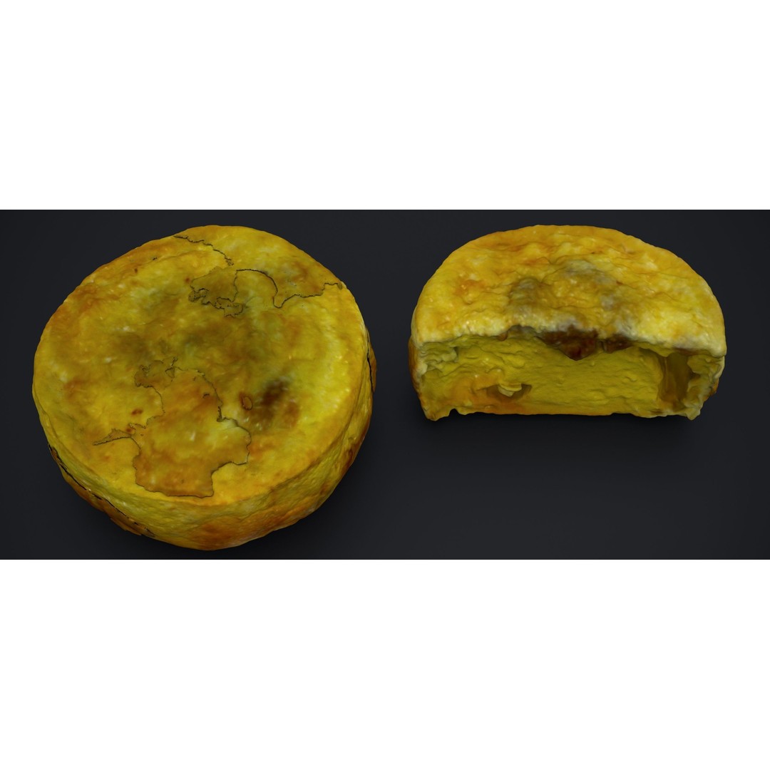 Egg Omelette Quiche 3D Model – Realistic Food Asset, FBX & OBJ - View 10