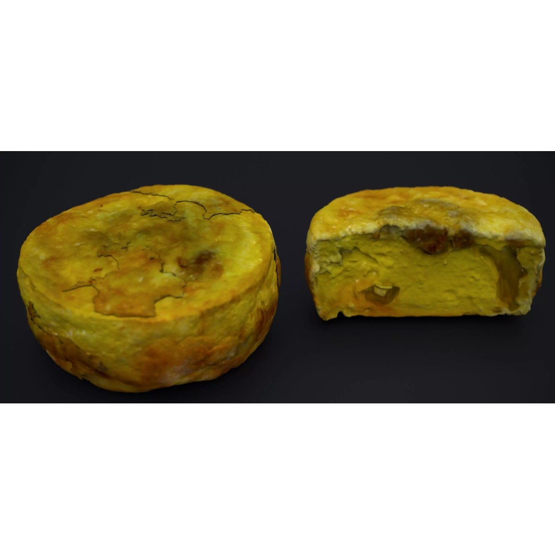 Egg Omelette Quiche 3D Model – Realistic Food Asset, FBX & OBJ - View 2