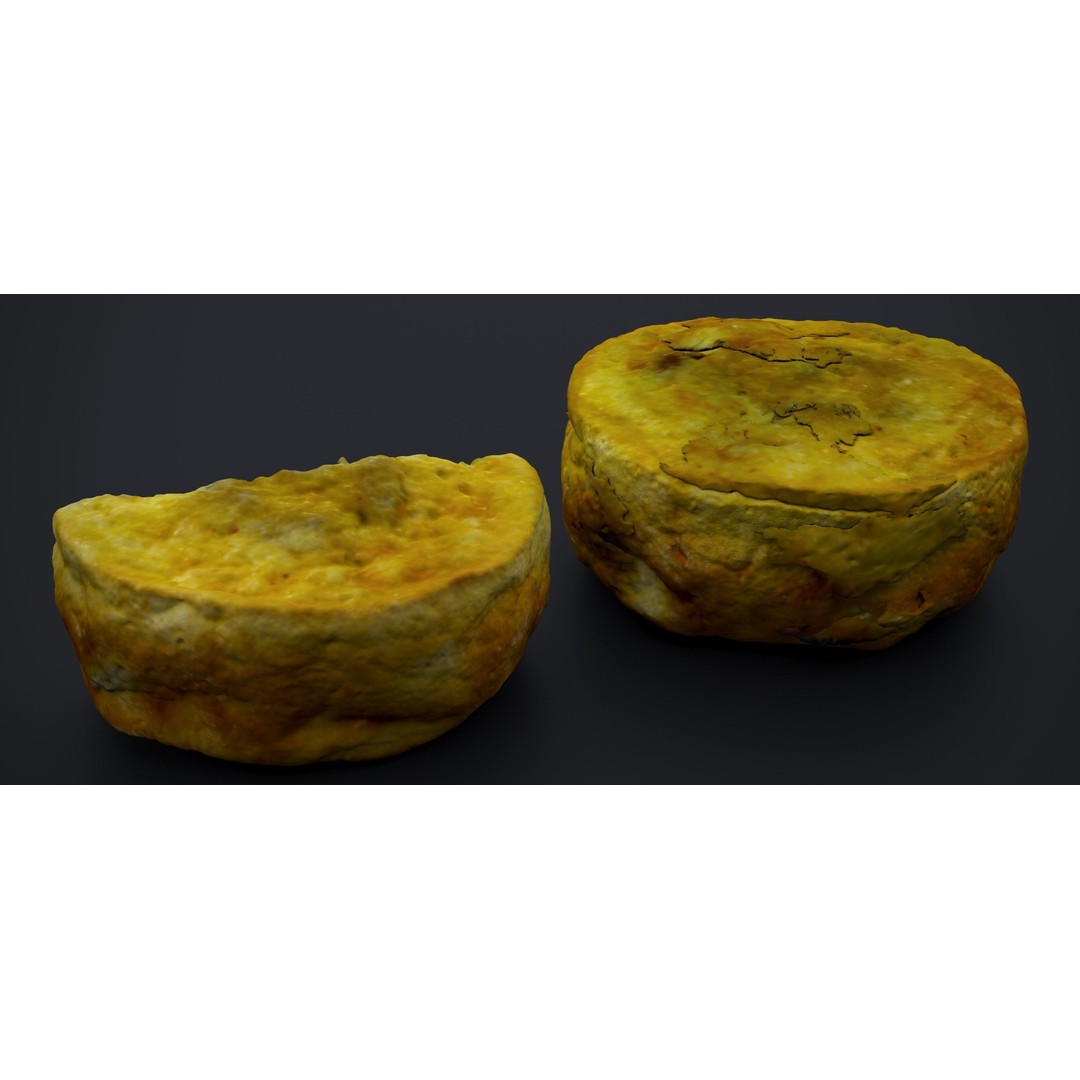 Egg Omelette Quiche 3D Model – Realistic Food Asset, FBX & OBJ - View 6