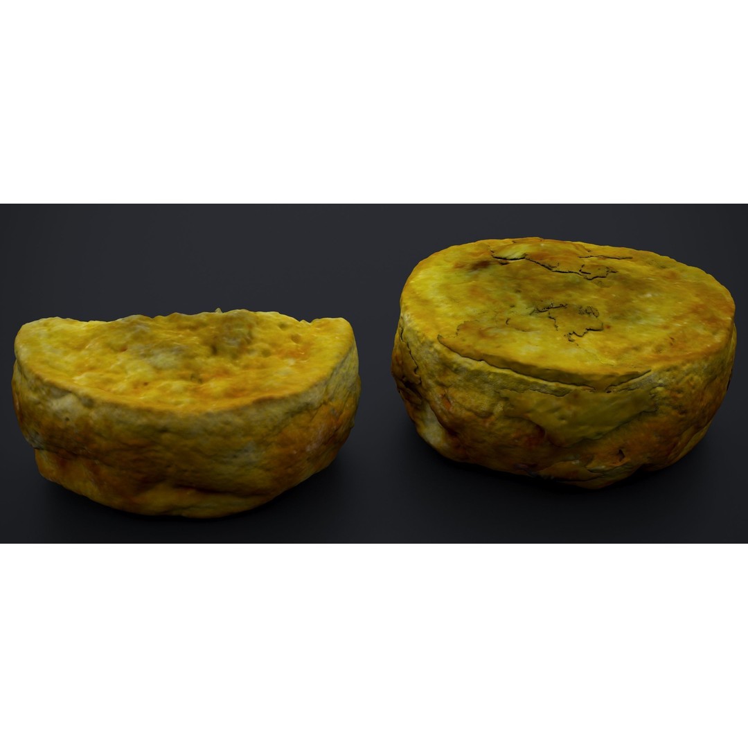 Egg Omelette Quiche 3D Model – Realistic Food Asset, FBX & OBJ - View 7