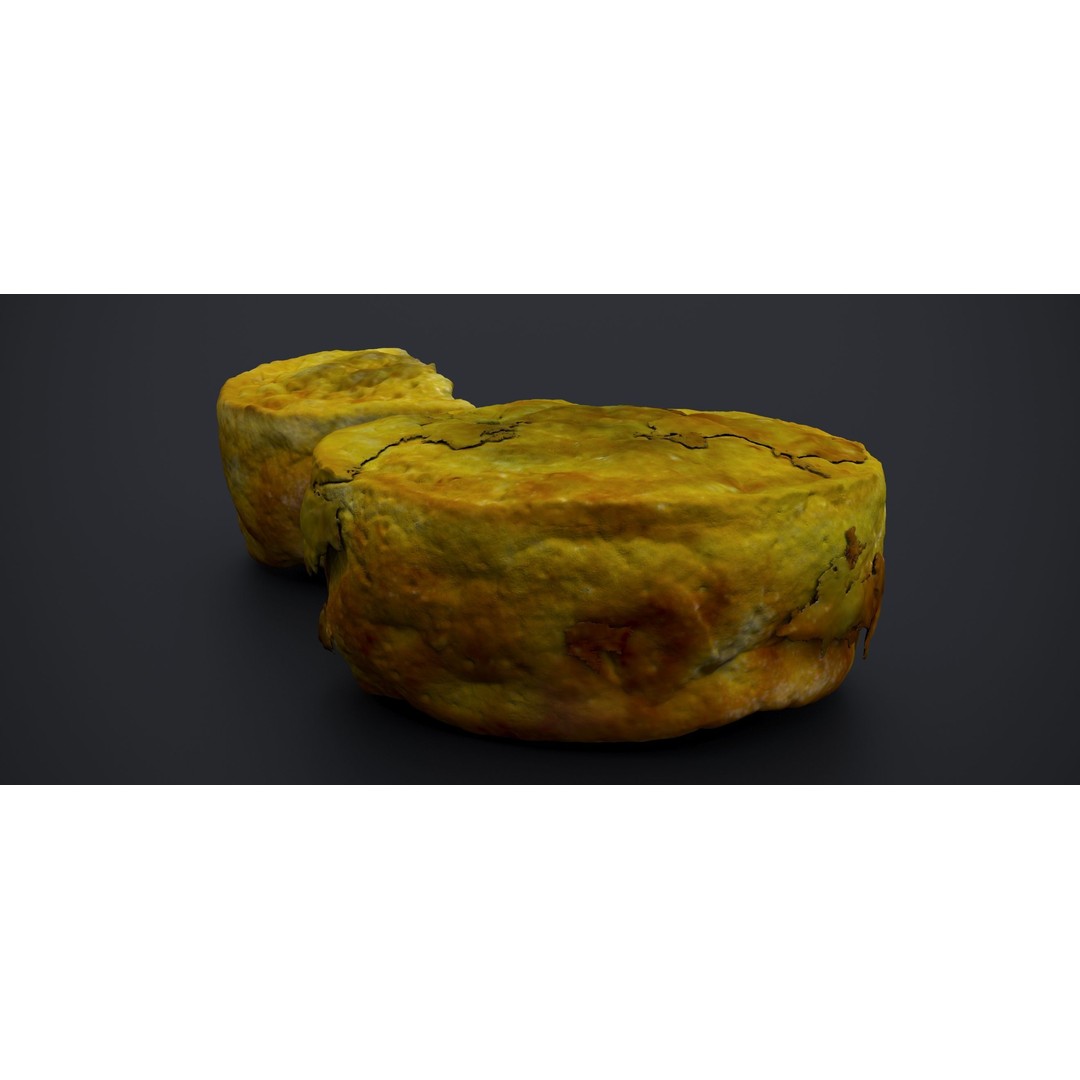 Egg Omelette Quiche 3D Model – Realistic Food Asset, FBX & OBJ - View 9