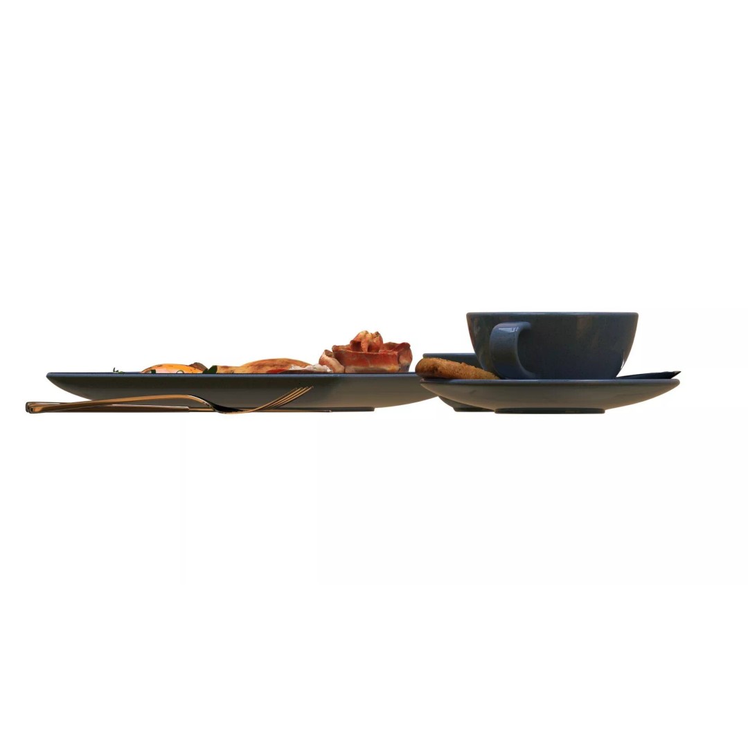 Breakfast 3D Model – PBR Textured Assets, Blender & FBX Formats - View 7