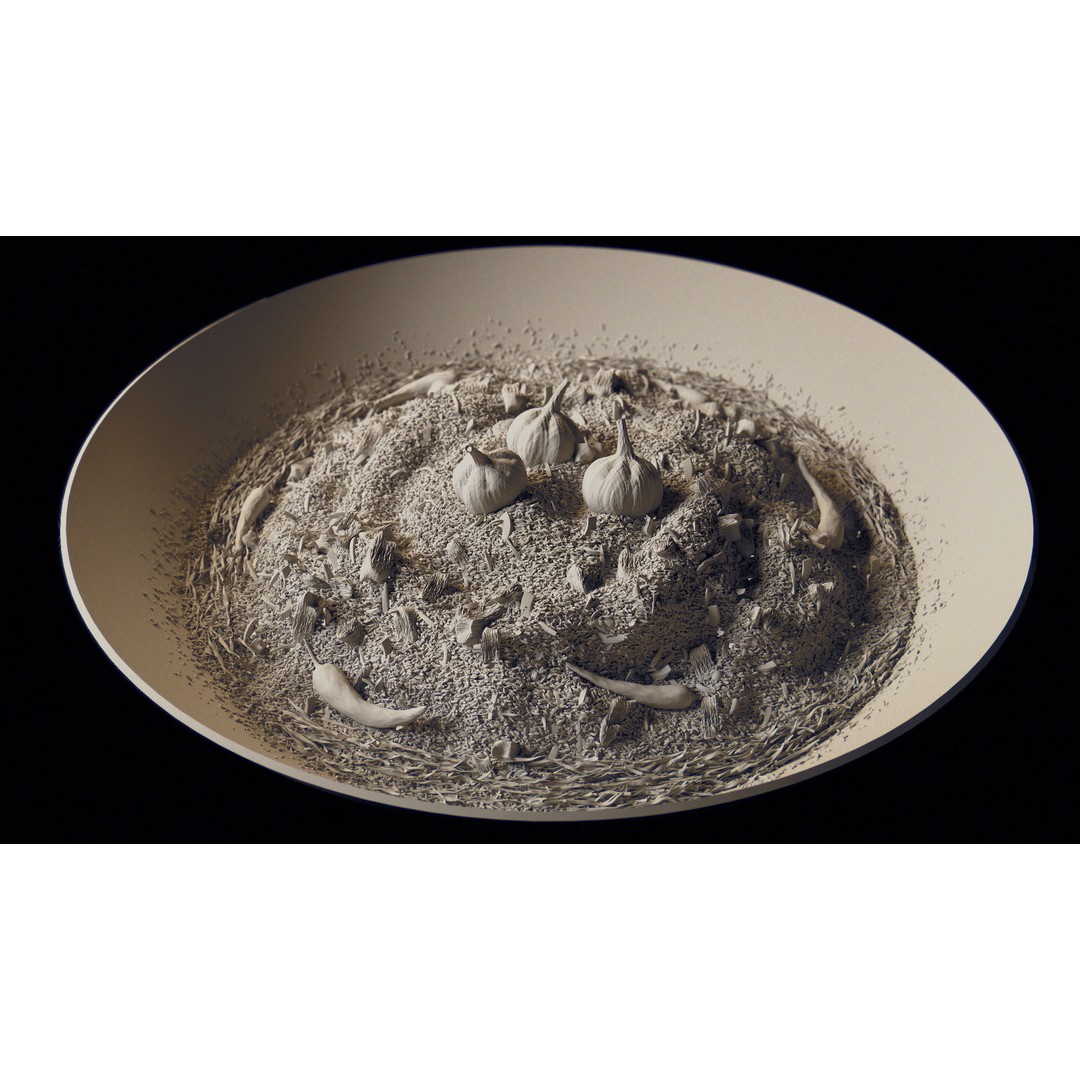 Uzbek Pilaf 3D Model – High Poly Food Asset, FBX & OBJ Formats