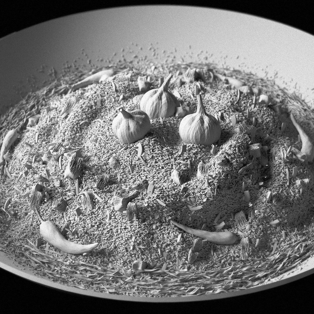 Uzbek Pilaf 3D Model – High Poly Food Asset, FBX & OBJ Formats - View 10