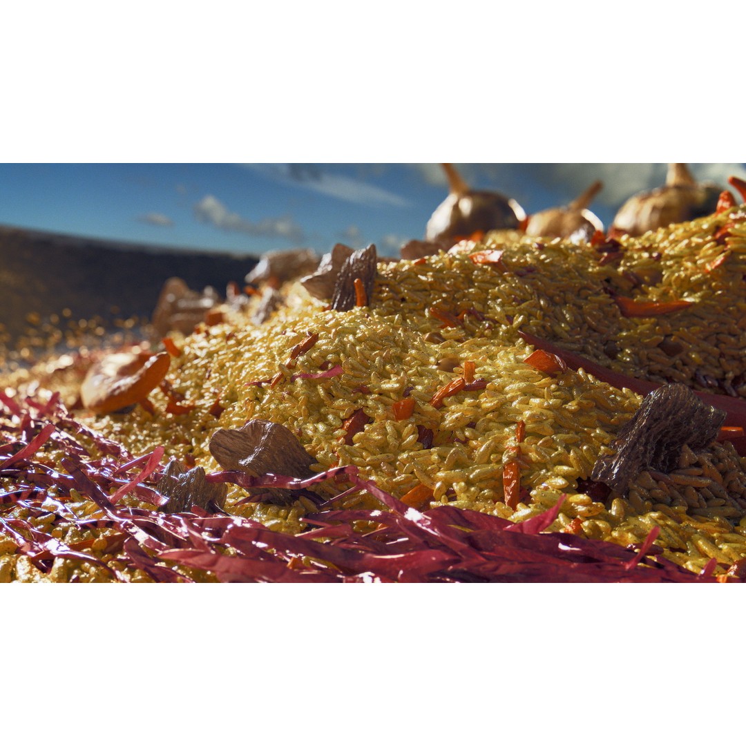Uzbek Pilaf 3D Model – High Poly Food Asset, FBX & OBJ Formats - View 14