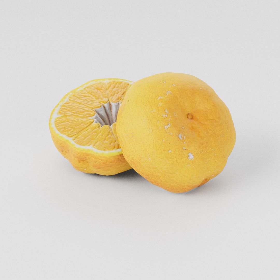 Orange 3D Model Bundle – Low Poly Game Asset, FBX & PBR Textures - View 7