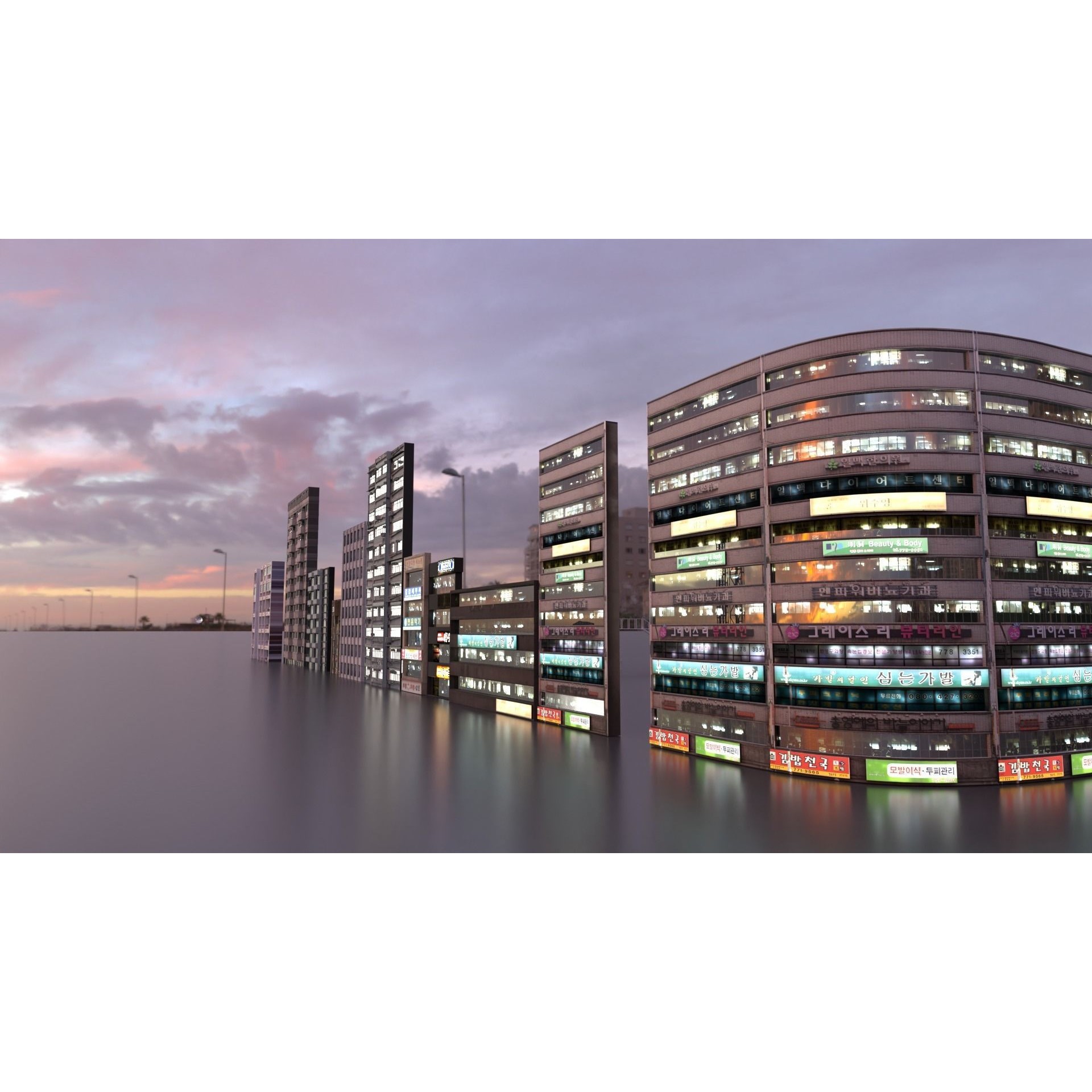 High Detailed Modern City Model Pack - Game-Ready 3D Model - View 6