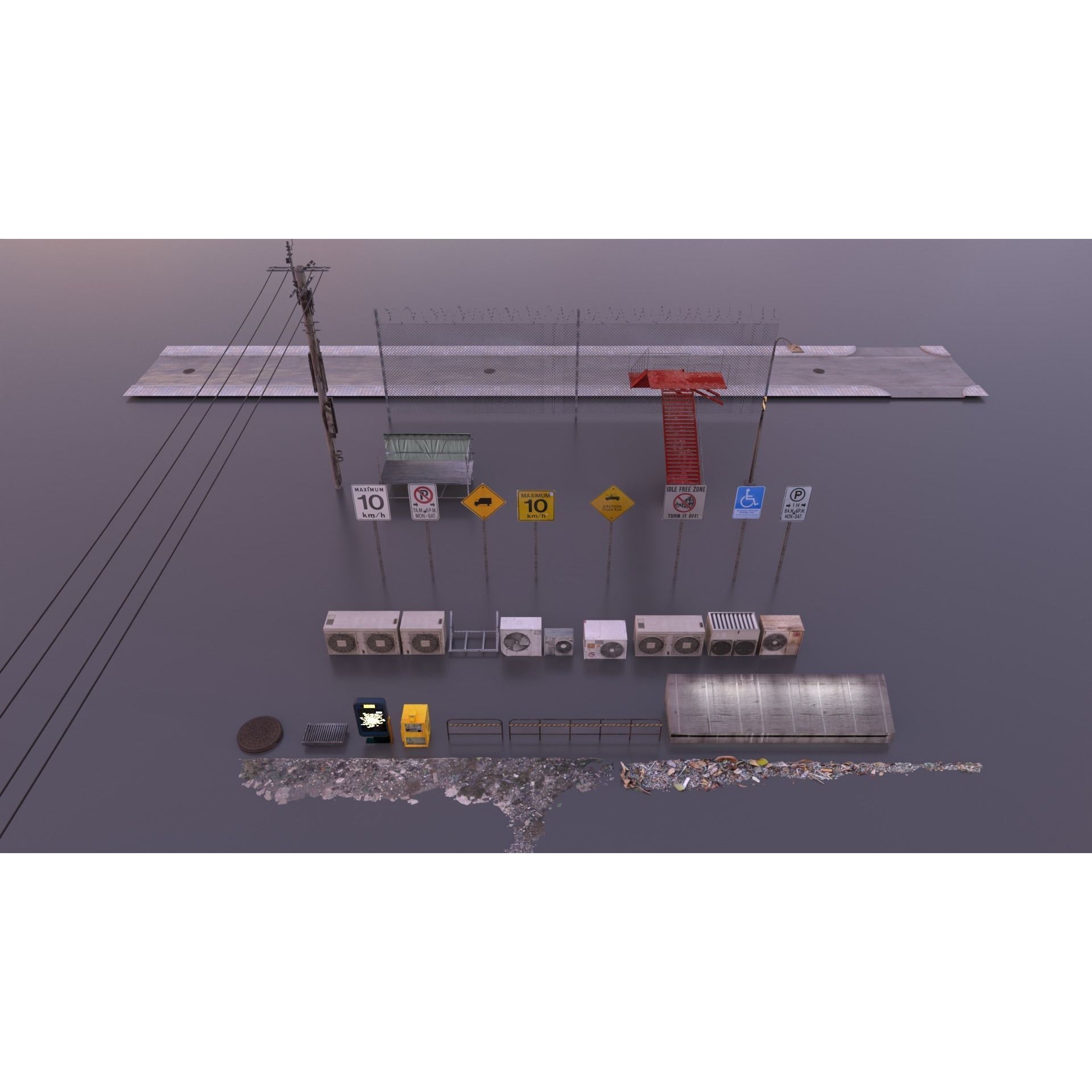 High Detailed Modern City Model Pack - Game-Ready 3D Model - View 7