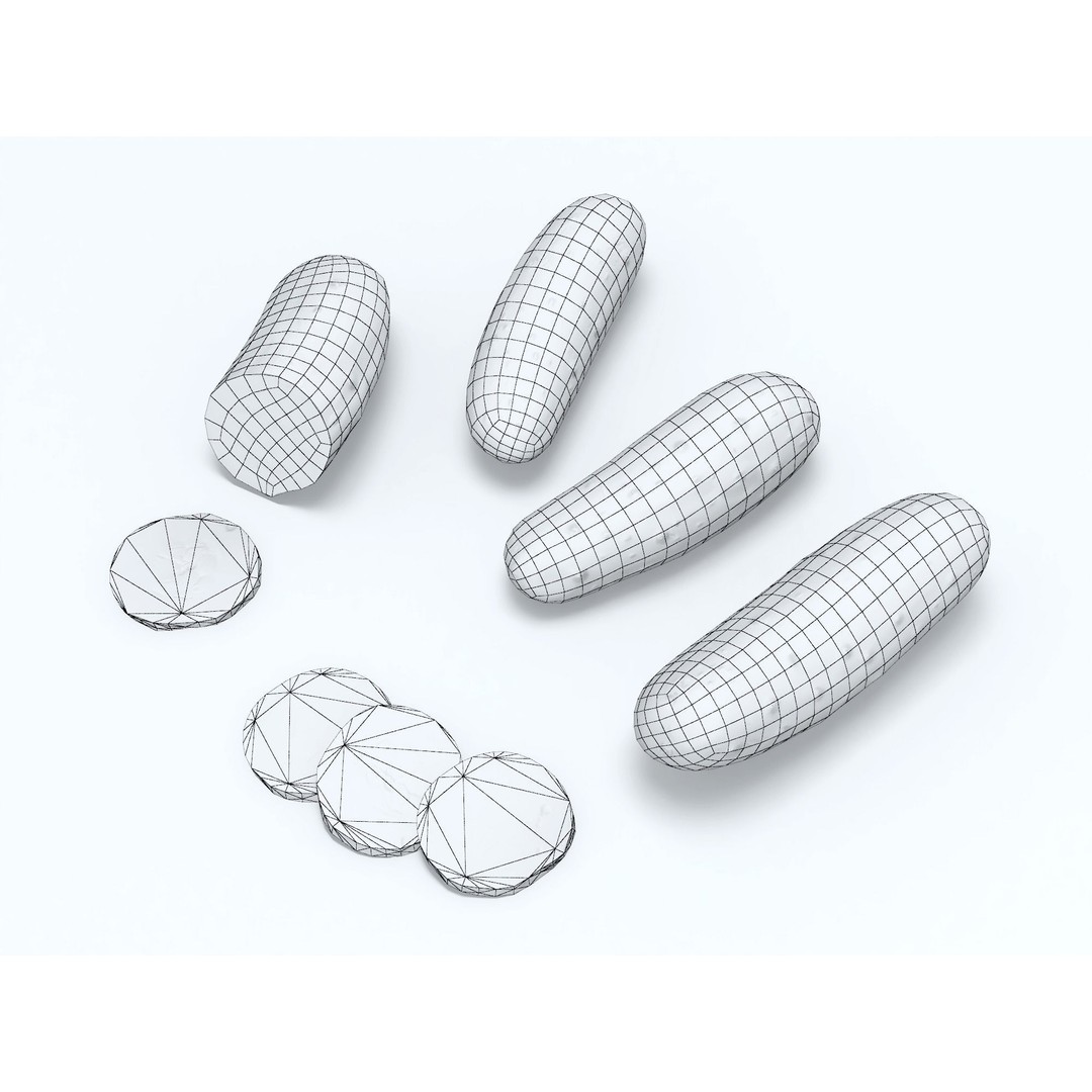 Cucumber 3D Model – Low Poly Game-Ready Asset, FBX & OBJ - View 16