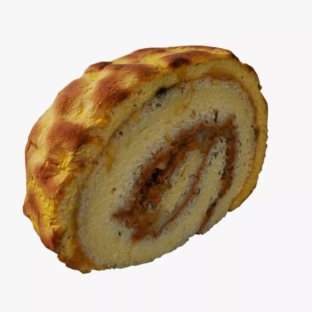 Anydrafts Bread 3D Model – Low Poly PBR Game Asset, FBX - View 2