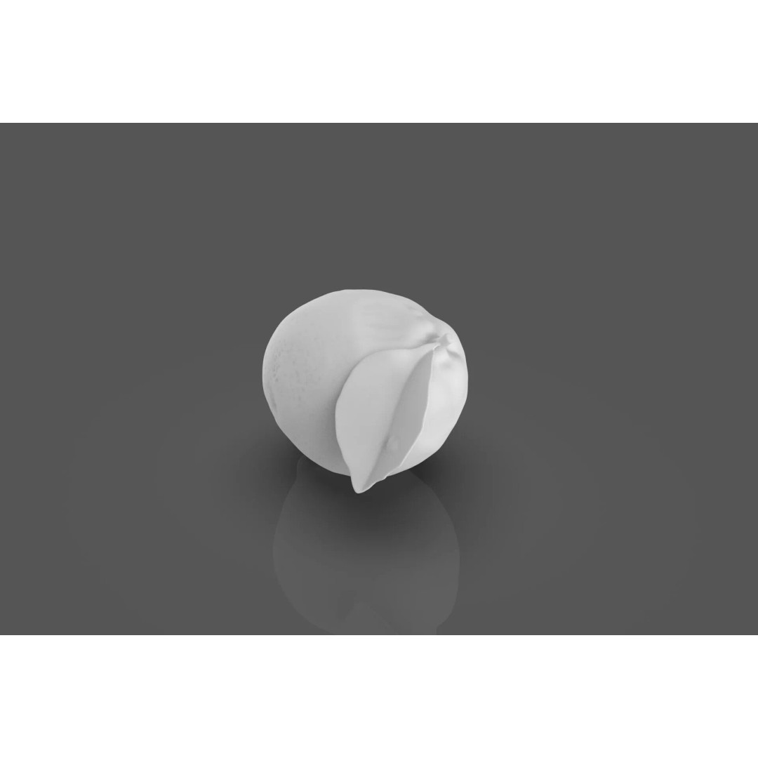 Lemon 3D Model – High Poly Stylized Fruit Asset, Blender, FBX, OBJ - View 4