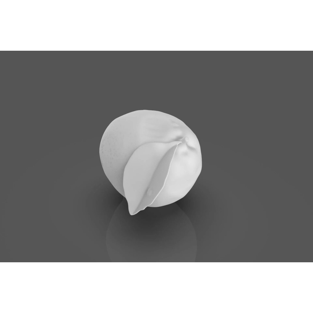 Lemon 3D Model – High Poly Stylized Fruit Asset, Blender, FBX, OBJ - View 5
