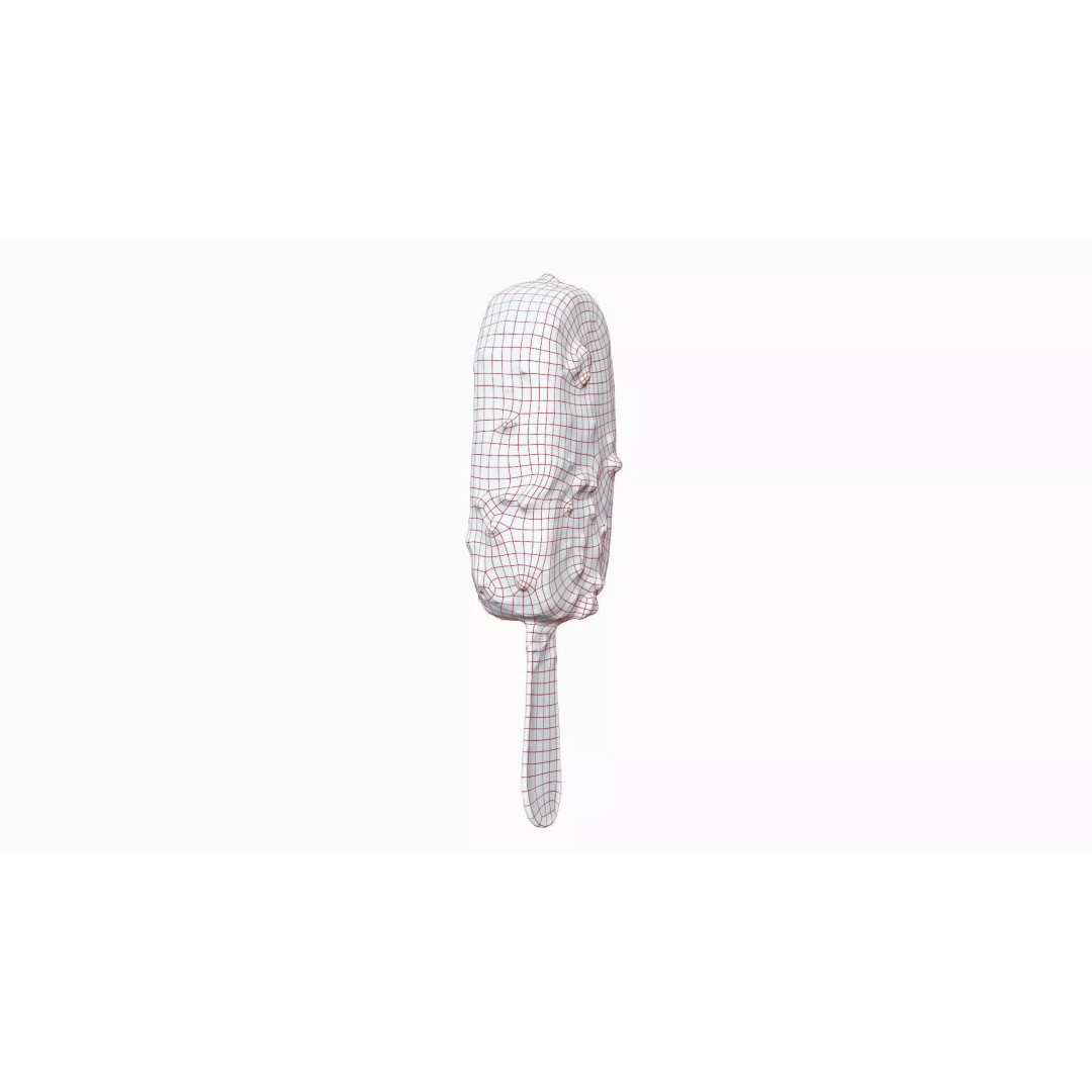 Chocolate Almond Ice Cream Stick 3D Model – Low Poly PBR Game Asset, FBX - View 10
