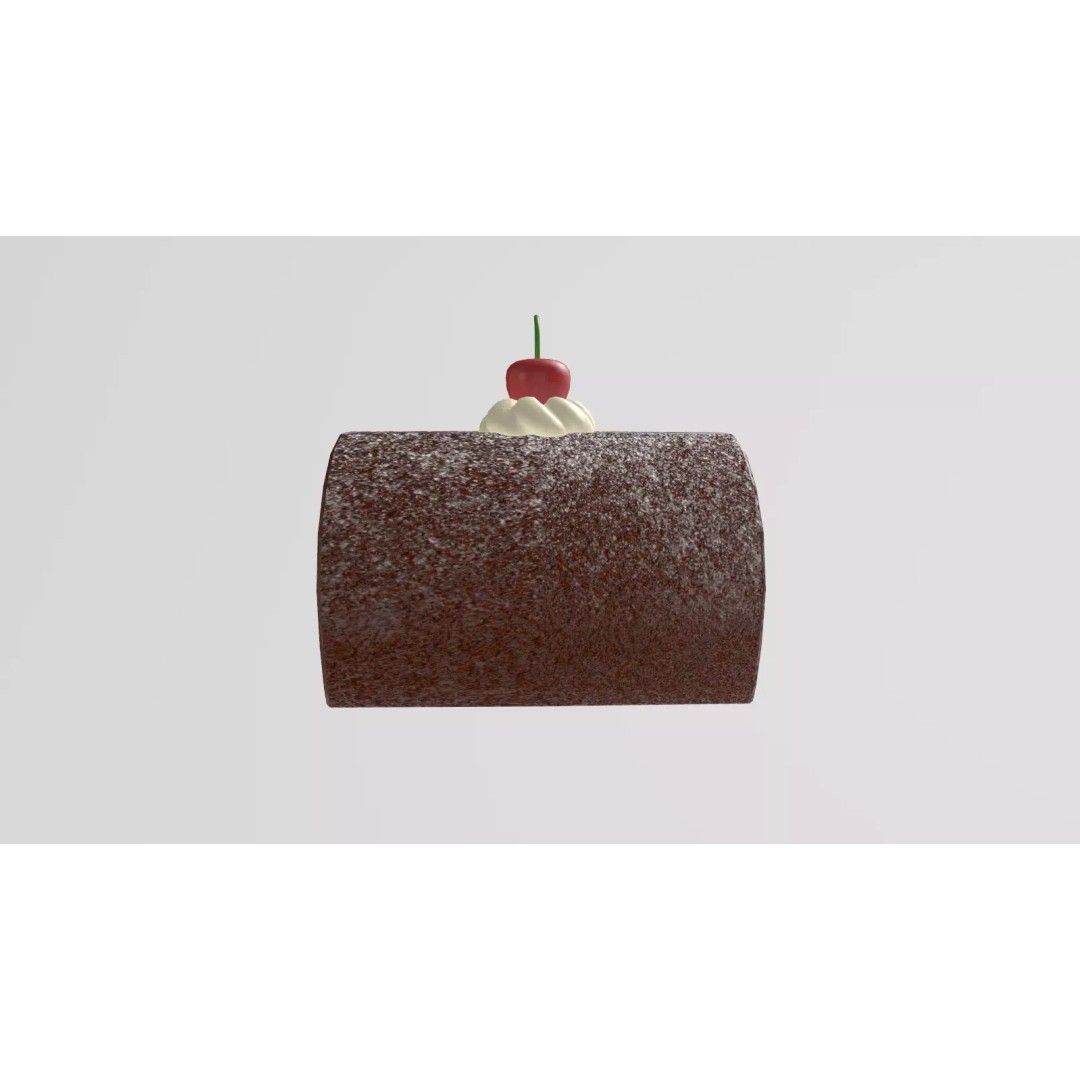 Stylized Swiss Roll 3D Model – Low Poly Dessert Asset, FBX - View 16