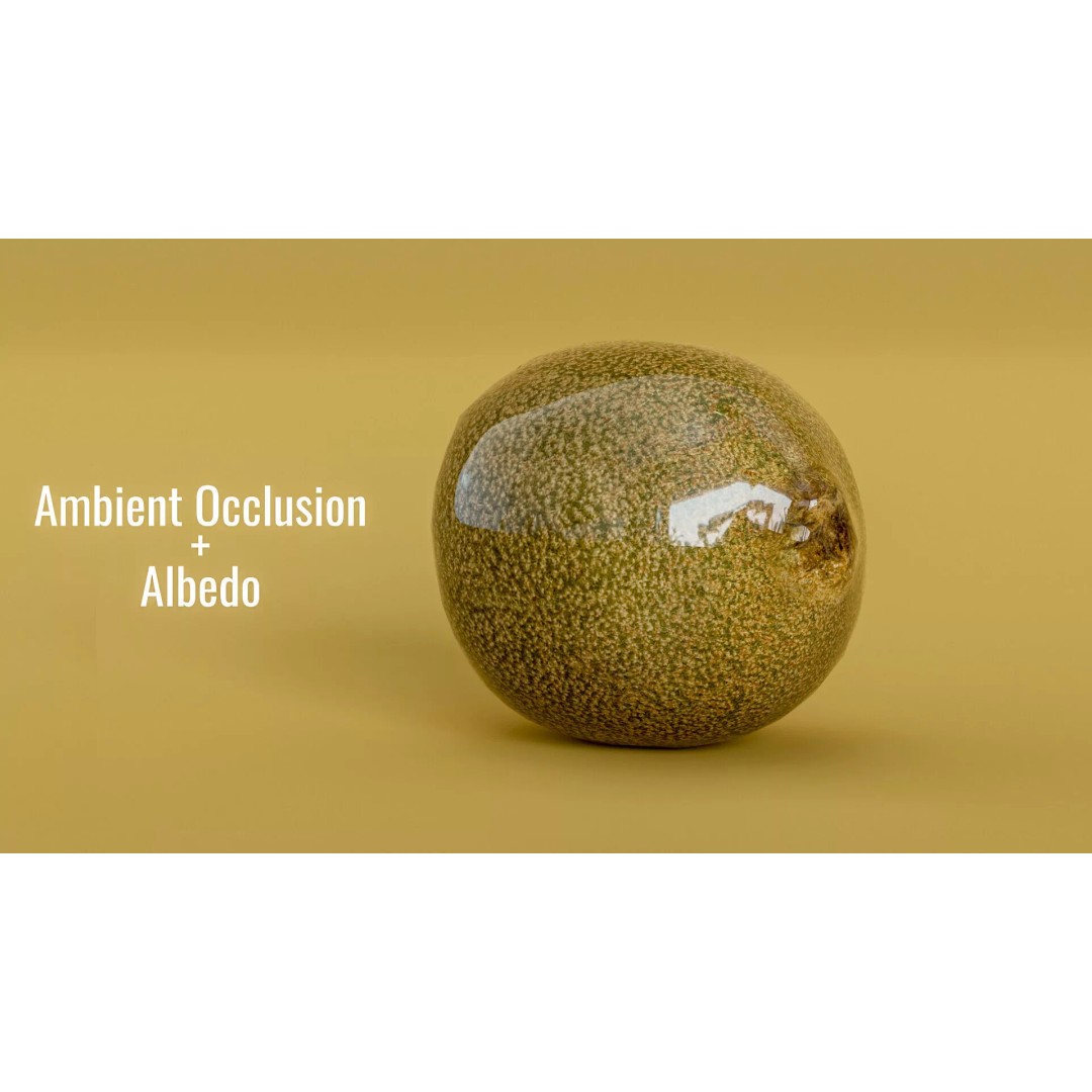 Kiwi Fruit 3D Model – Low Poly Game Ready Asset, FBX, OBJ - View 5