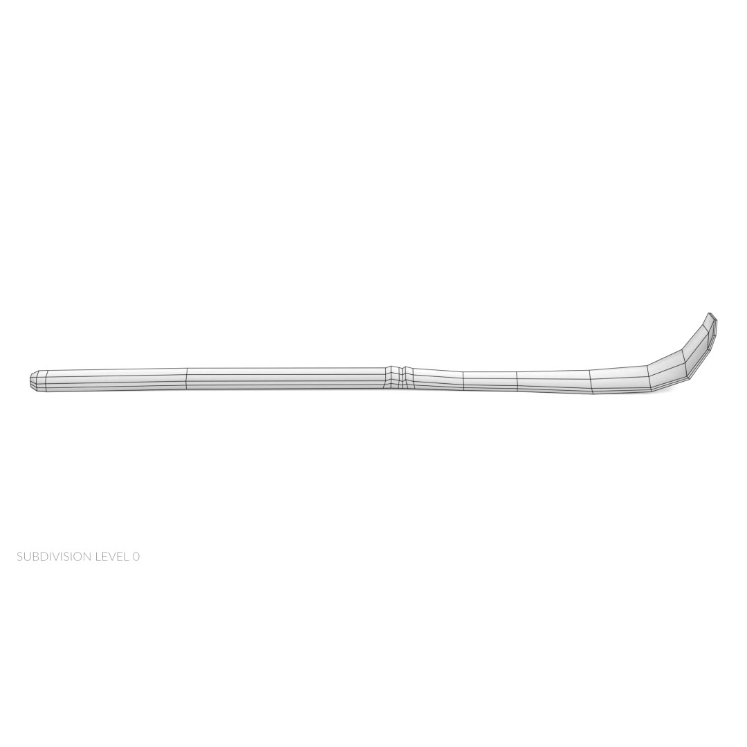 Matcha Spoon 3D Model – Traditional Bamboo Chashaku for Tea Preparation - View 11