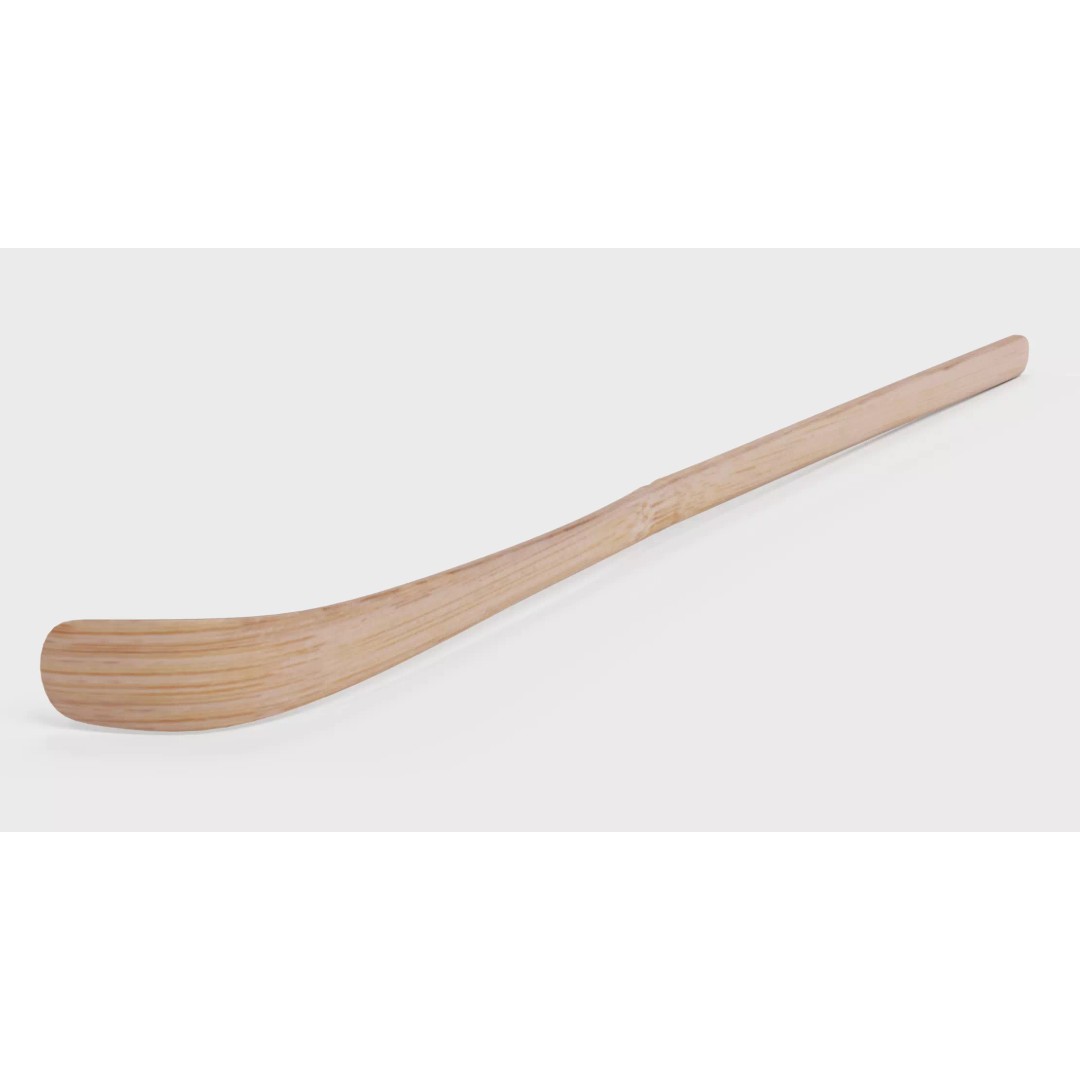 Matcha Spoon 3D Model – Traditional Bamboo Chashaku for Tea Preparation - View 9