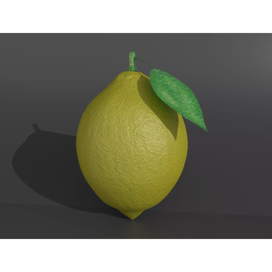 Lemon 3D Model – Realistic PBR Textures, FBX, OBJ, Blender - View 2