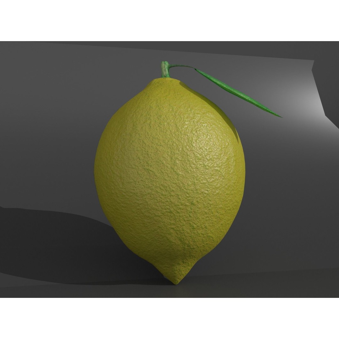 Lemon 3D Model – Realistic PBR Textures, FBX, OBJ, Blender - View 4