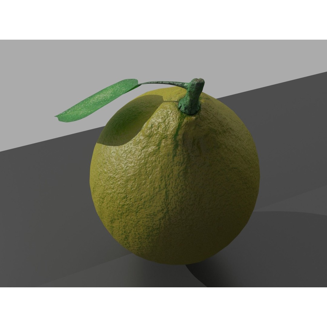 Lemon 3D Model – Realistic PBR Textures, FBX, OBJ, Blender - View 7