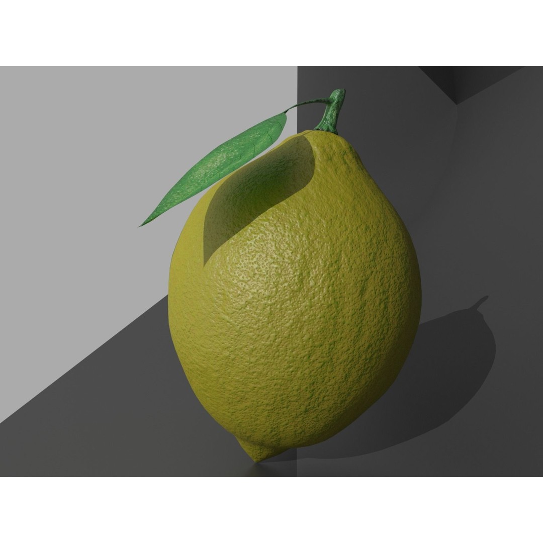 Lemon 3D Model – Realistic PBR Textures, FBX, OBJ, Blender - View 9
