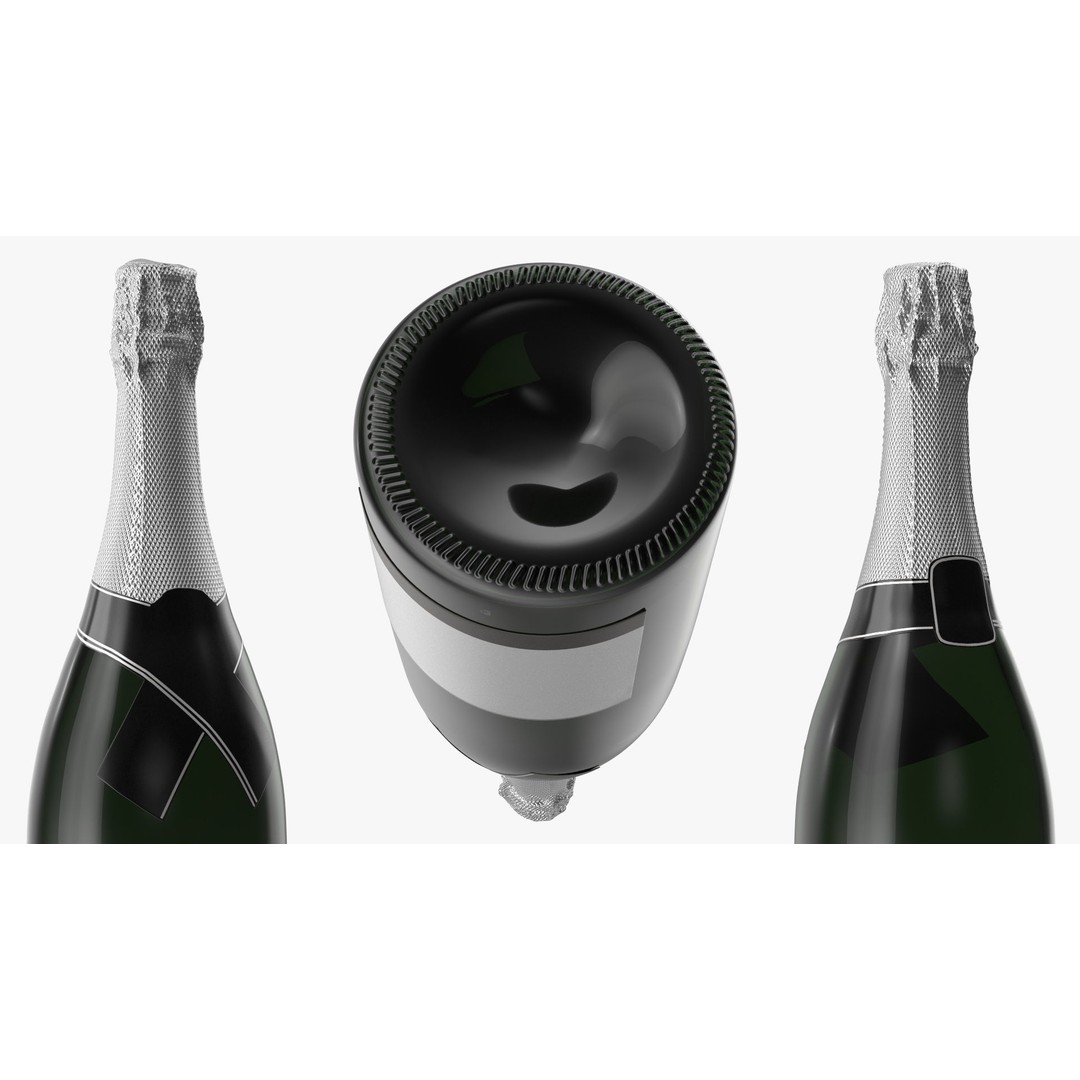 Champagne 3D Model – Elegant Gift Box, PBR Textures, FBX - View 12