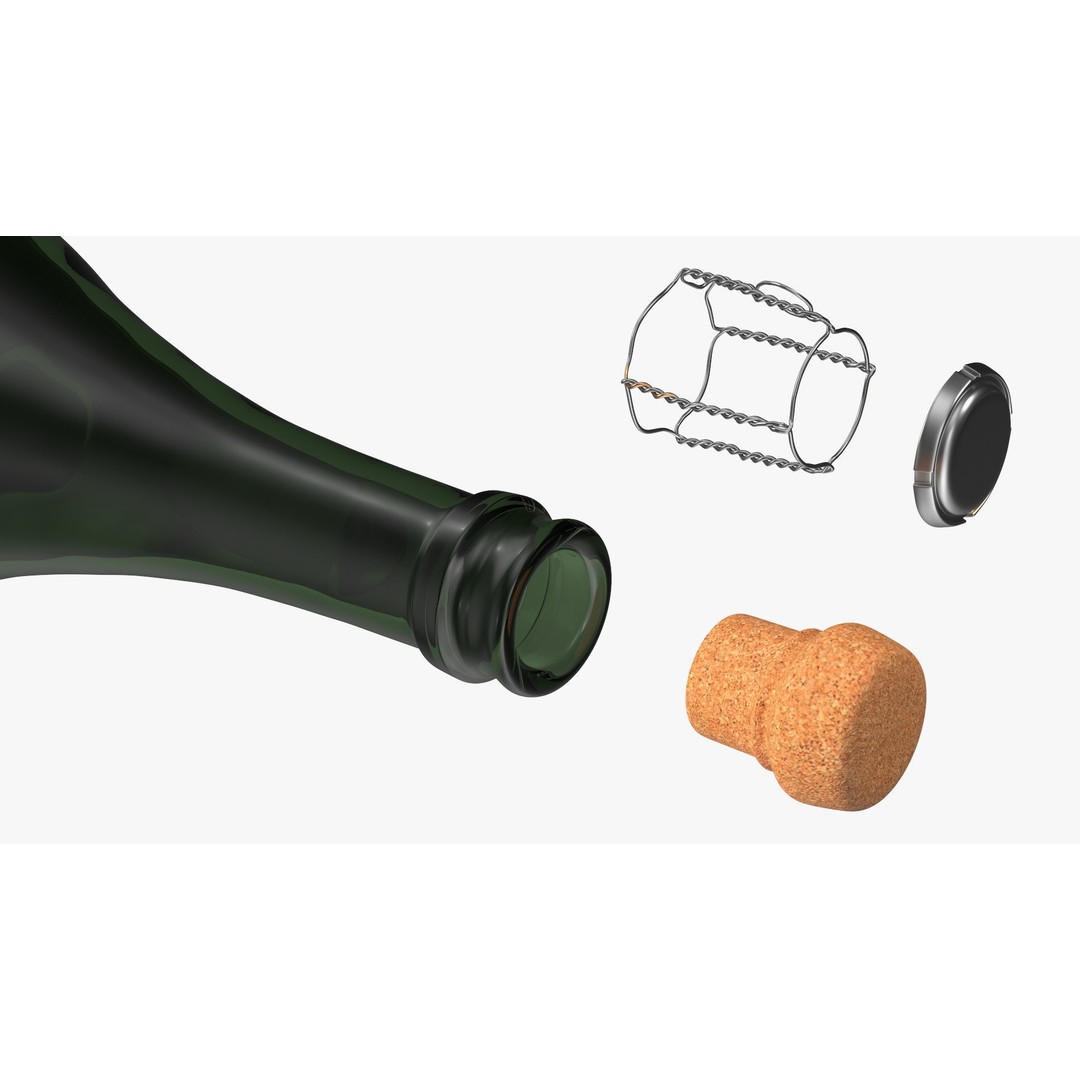 Champagne 3D Model – Elegant Gift Box, PBR Textures, FBX - View 14
