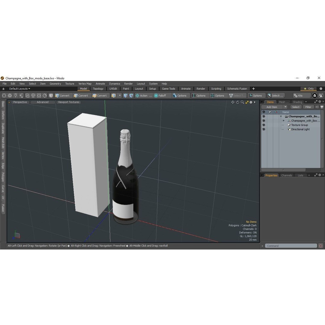 Champagne 3D Model – Elegant Gift Box, PBR Textures, FBX - View 21