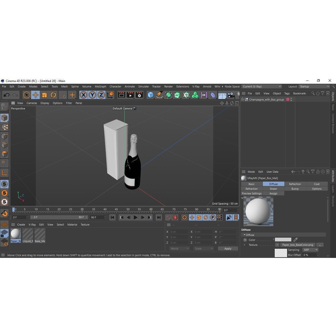 Champagne 3D Model – Elegant Gift Box, PBR Textures, FBX - View 22