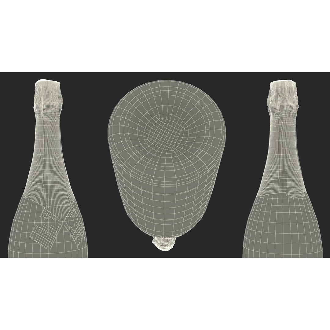 Champagne 3D Model – Elegant Gift Box, PBR Textures, FBX - View 25