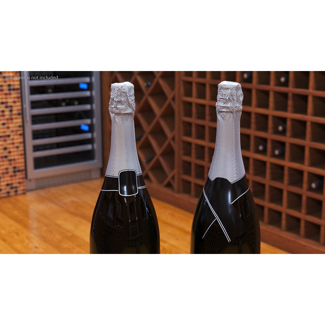 Champagne 3D Model – Elegant Gift Box, PBR Textures, FBX - View 5