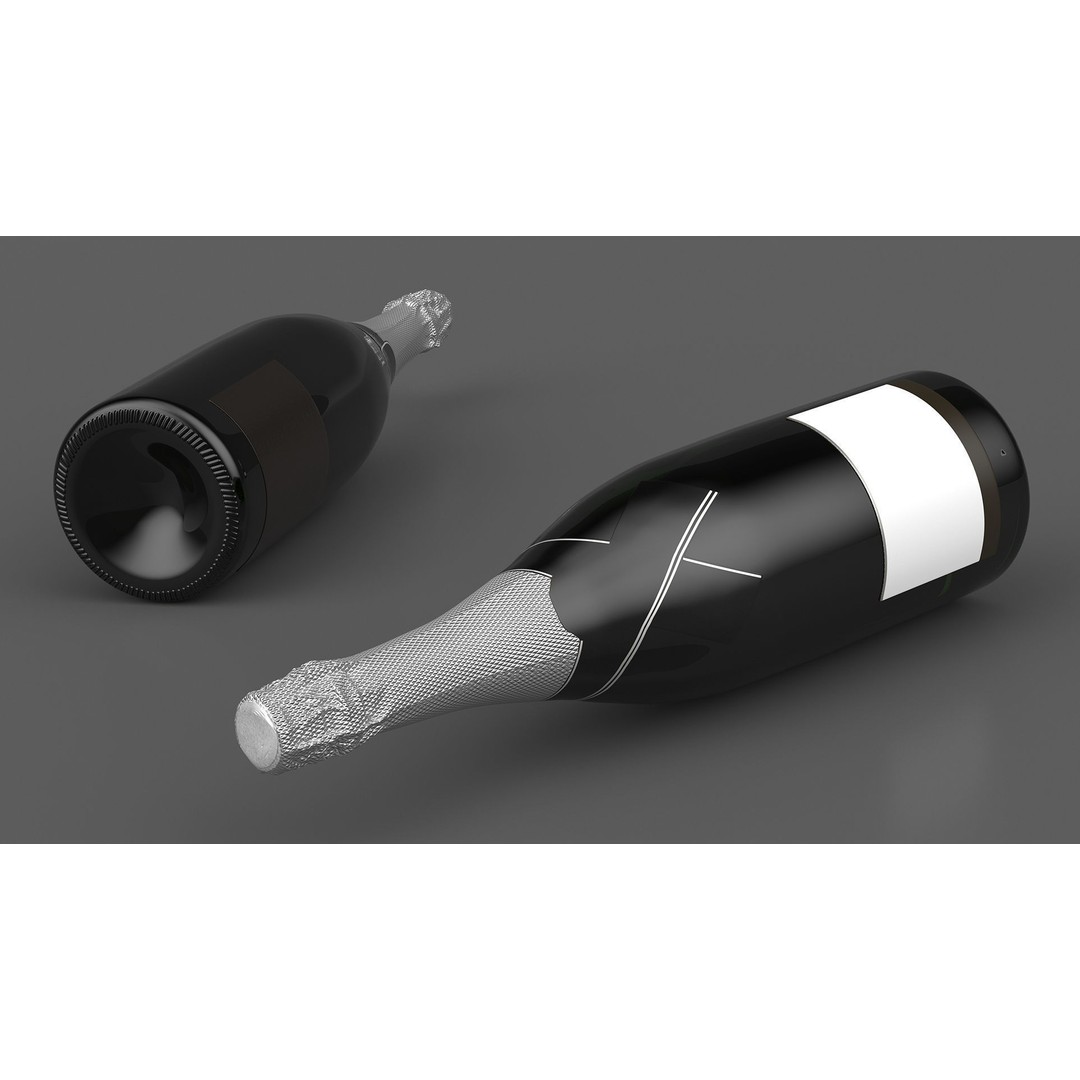 Champagne 3D Model – Elegant Gift Box, PBR Textures, FBX - View 7