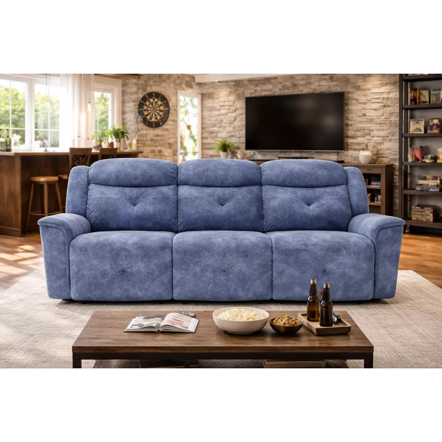 Realistic Recliner Sofa - Game-Ready 3D Model - View 3