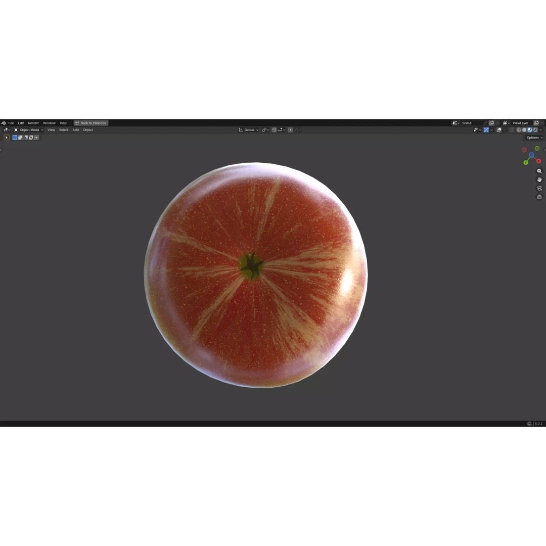 Apple 3D Model – Low Poly PBR Fruit Asset, FBX, OBJ - View 10
