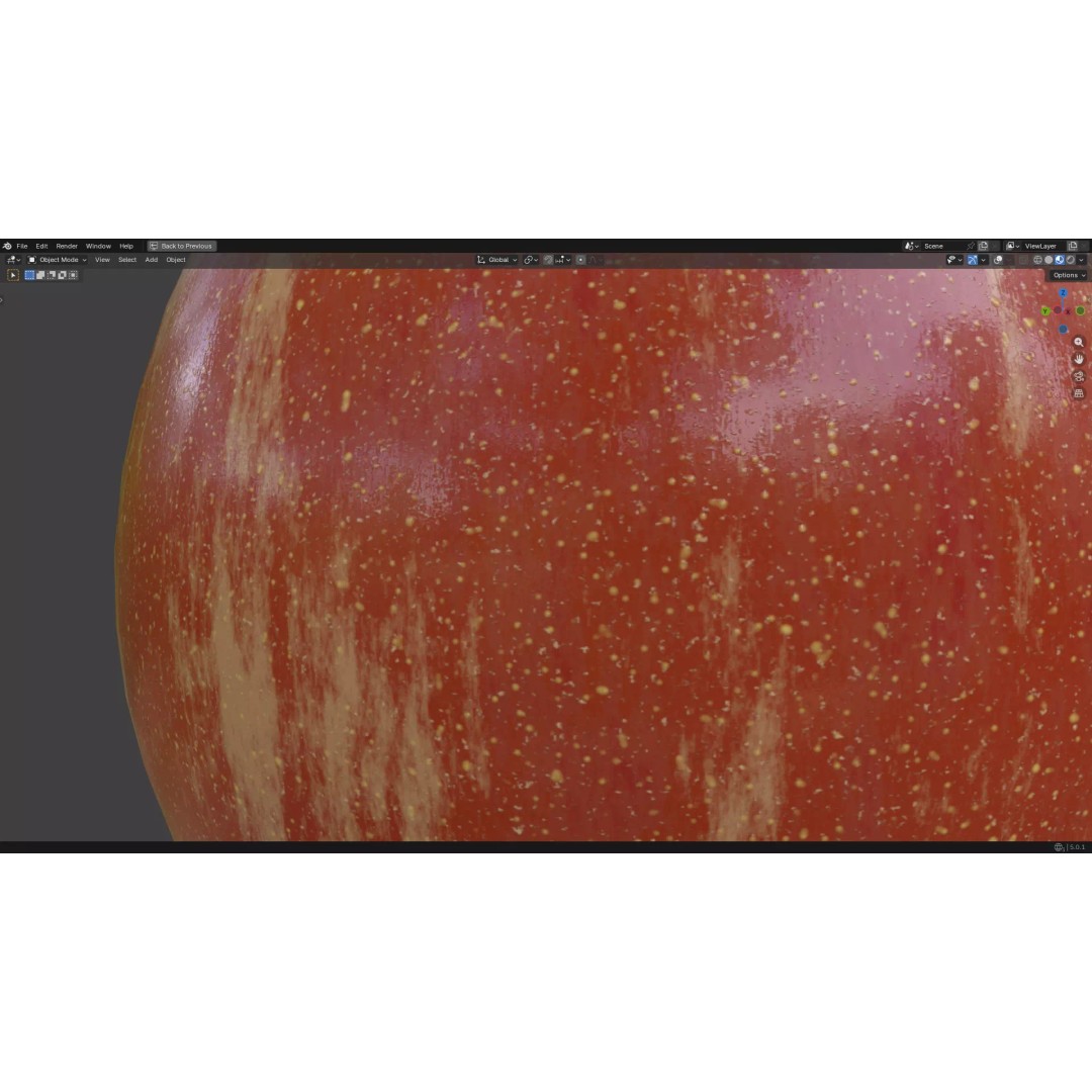 Apple 3D Model – Low Poly PBR Fruit Asset, FBX, OBJ - View 16