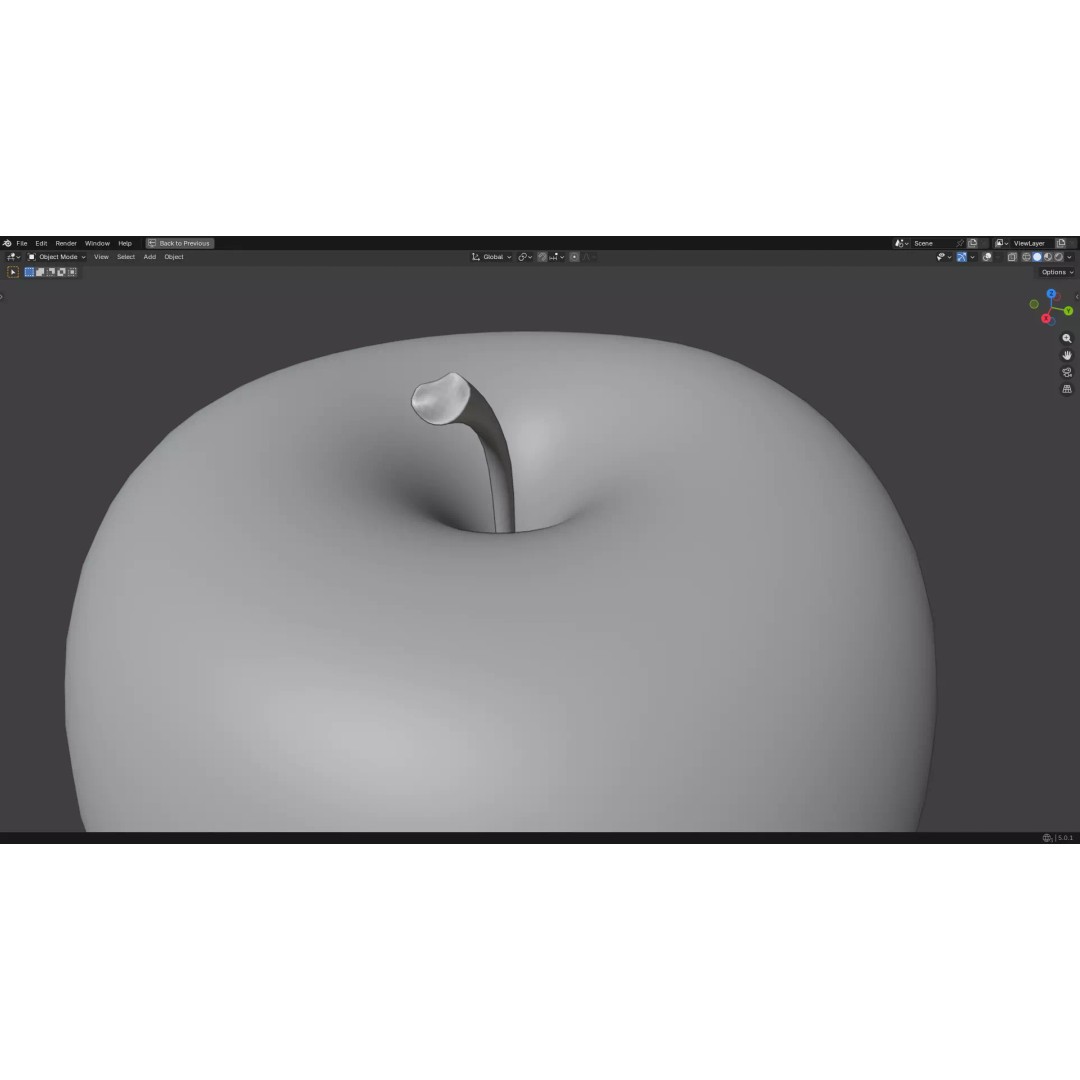 Apple 3D Model – Low Poly PBR Fruit Asset, FBX, OBJ - View 28