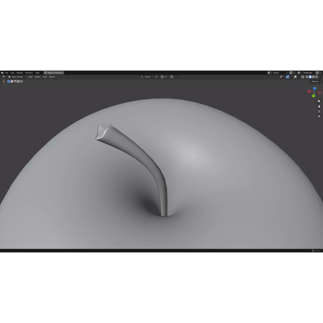 Apple 3D Model – Low Poly PBR Fruit Asset, FBX, OBJ - View 31